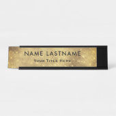 Professional Modern Black and Gold Office Bureau Naambordje (Voorkant)