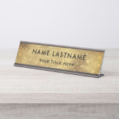 Professional Modern Black and Gold Office Bureau Naambordje (Voorkant)