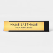 Professional Modern Black and Gold Office Bureau Naambordje (Voorkant)