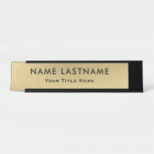 Professional Modern Black and Gold Office Bureau Naambordje (Voorkant)