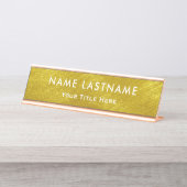 Professional Modern Black and Gold Office Bureau Naambordje (Voorkant)