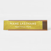 Professional Modern Black and Gold Office Bureau Naambordje (Voorkant)