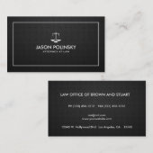 Professional & Modern Black & Gold Attorney Visitekaartje (Voorkant / Achterkant)