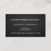 Professional & Modern Black & Gold Attorney Visitekaartje (Achterkant)