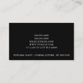 Professional Modern Black & White Attorney Lawyer Visitekaartje (Achterkant)