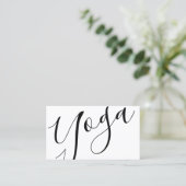 Professional Modern Black Yoga Instructor Visitekaartje (Staand voorkant)