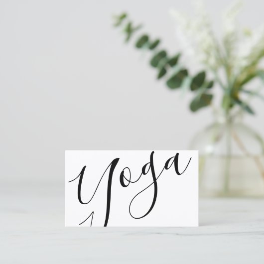 Professional Modern Black Yoga Instructor Visitekaartje (Staand voorkant)