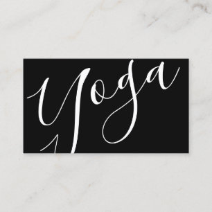 Professional Modern Black Yoga Instructor Visitekaartje