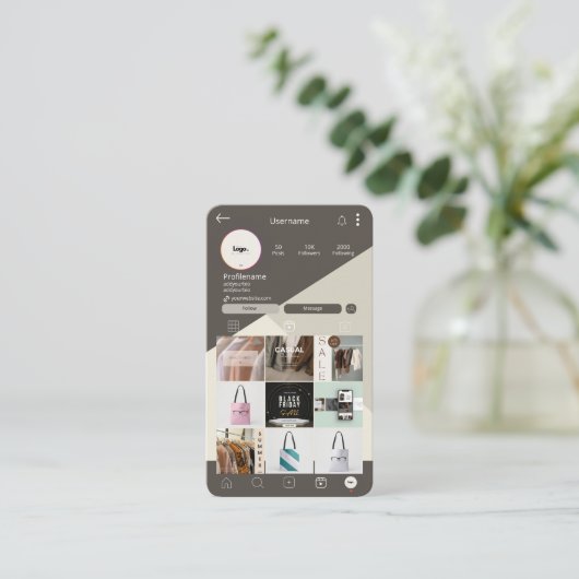 Professional Modern Business Cards | Custom Design Visitekaartje (Staand voorkant)