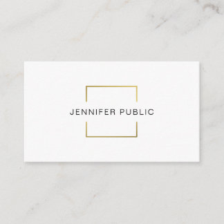 Professional modern Creative Design Gold White Visitekaartje