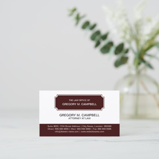 Professional modern donkerrood visitekaartje (Staand voorkant)