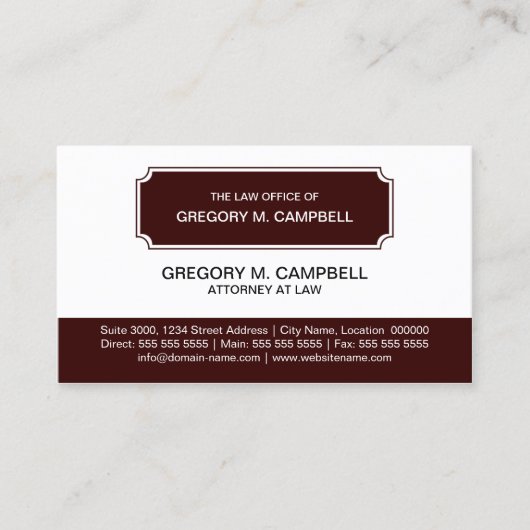 Professional modern donkerrood visitekaartje (Voorkant)