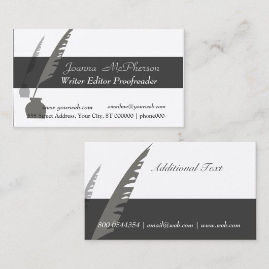 Professional Modern Elegant Black Attorney Visitekaartje (Voorkant / Achterkant)