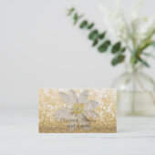 Professional Modern Elegant Bokeh, White Daisy Visitekaartje (Staand voorkant)