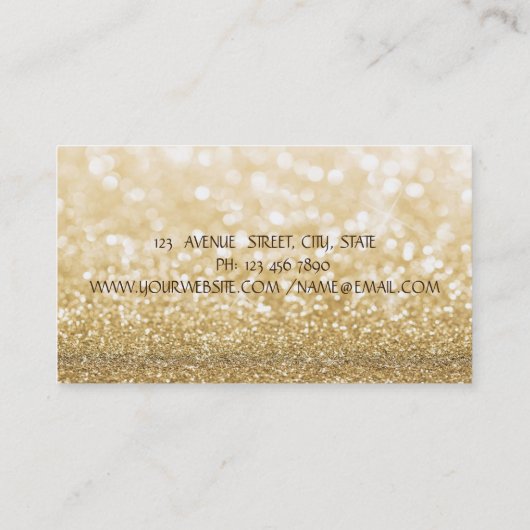 Professional Modern Elegant Bokeh, White Daisy Visitekaartje (Achterkant)