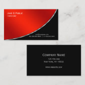 Professional Modern Elegant Bright Crimson Visitekaartje (Voorkant / Achterkant)