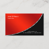 Professional Modern Elegant Bright Crimson Visitekaartje (Voorkant)