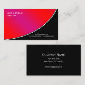 Professional Modern Elegant Bright Crimson Visitekaartje (Voorkant / Achterkant)