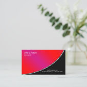 Professional Modern Elegant Bright Crimson Visitekaartje (Staand voorkant)