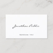 Professional Modern Elegant Calligraphy Script Visitekaartje (Voorkant)