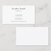 Professional Modern Elegant Hand Script Sleek Visitekaartje (Voorkant / Achterkant)