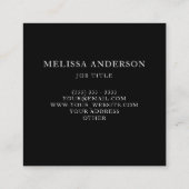 Professional Modern Elegant Minimalistisch Vierkante Visitekaartje (Achterkant)