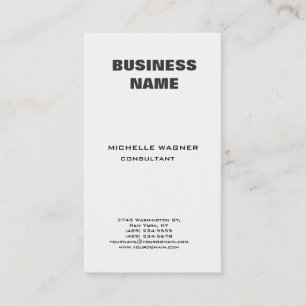 Professional Modern Elegant White Minimalist Visitekaartje