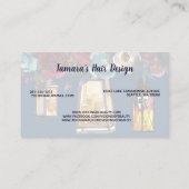 Professional Modern Floral Haarstylist Burgundy Visitekaartje (Achterkant)