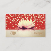Professional modern, Gold Confetti, rood, Lotus Visitekaartje (Voorkant)