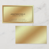 Professional Modern Gold Elegant Plain Luxury Visitekaartje (Voorkant / Achterkant)