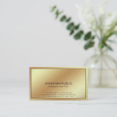 Professional Modern Gold Elegant Plain Luxury Visitekaartje (Staand voorkant)