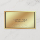 Professional Modern Gold Elegant Plain Luxury Visitekaartje (Voorkant)
