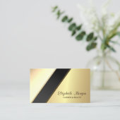 Professional Modern Gold Geometric Visitekaartje (Staand voorkant)