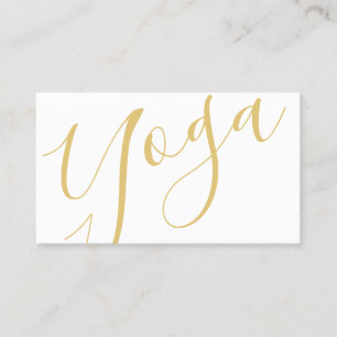 Professional Modern Gold Yoga Instructor Visitekaartje
