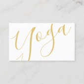 Professional Modern Gold Yoga Instructor Visitekaartje (Voorkant)
