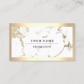 Professional Modern Golden Lijst Marble Influencer Visitekaartje (Voorkant)