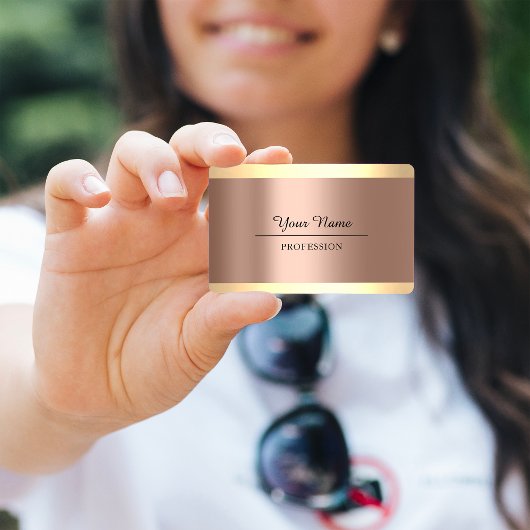 Professional Modern Golden Simply Minimalism Roos Visitekaartje