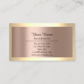 Professional Modern Golden Simply Minimalism Roos Visitekaartje (Achterkant)