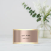 Professional Modern Golden Simply Minimalism Roos Visitekaartje (Staand voorkant)