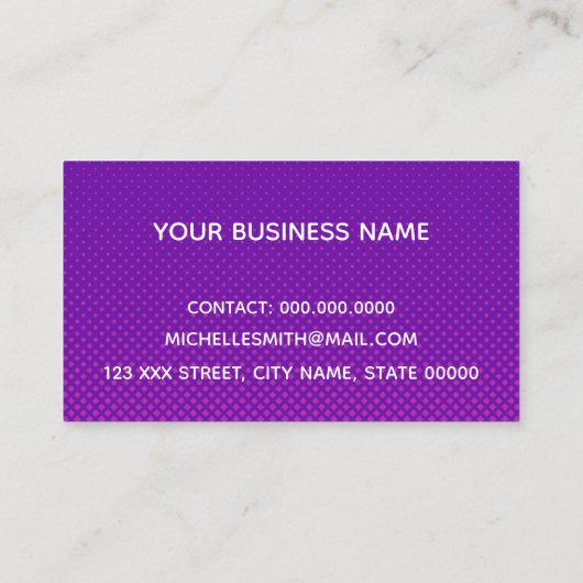 Professional Modern Golden Simply Paars Visitekaartje (Achterkant)