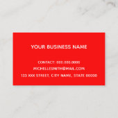 Professional Modern Golden Simply Red Visitekaartje (Achterkant)