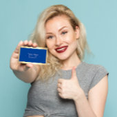 Professional Modern Golden Simply Royal Blue Visitekaartje