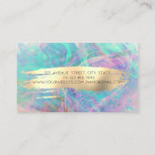 Professional Modern Lotus Gold Brush Opal Visitekaartje (Achterkant)