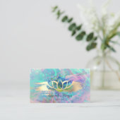 Professional Modern Lotus Gold Brush Opal Visitekaartje (Staand voorkant)
