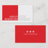 PROFESSIONAL MODERN minimaal  koraal roze Visitekaartje (Voorkant / Achterkant)