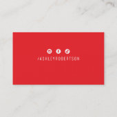 PROFESSIONAL MODERN minimaal  koraal roze Visitekaartje (Achterkant)