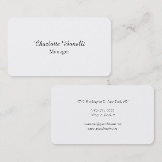 Professional Modern Minimalist Creative Visitekaartje (Voorkant / Achterkant)