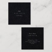 Professional Modern minimalist Élégante Noir Vierkante Visitekaartje (Voorkant / Achterkant)