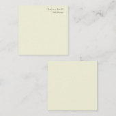 Professional Modern Minimalist Plain Beige Color Notitiekaartje (Voorkant / Achterkant)