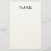 Professional Modern Minimalist Plain Own Name Briefpapier (Voorkant)